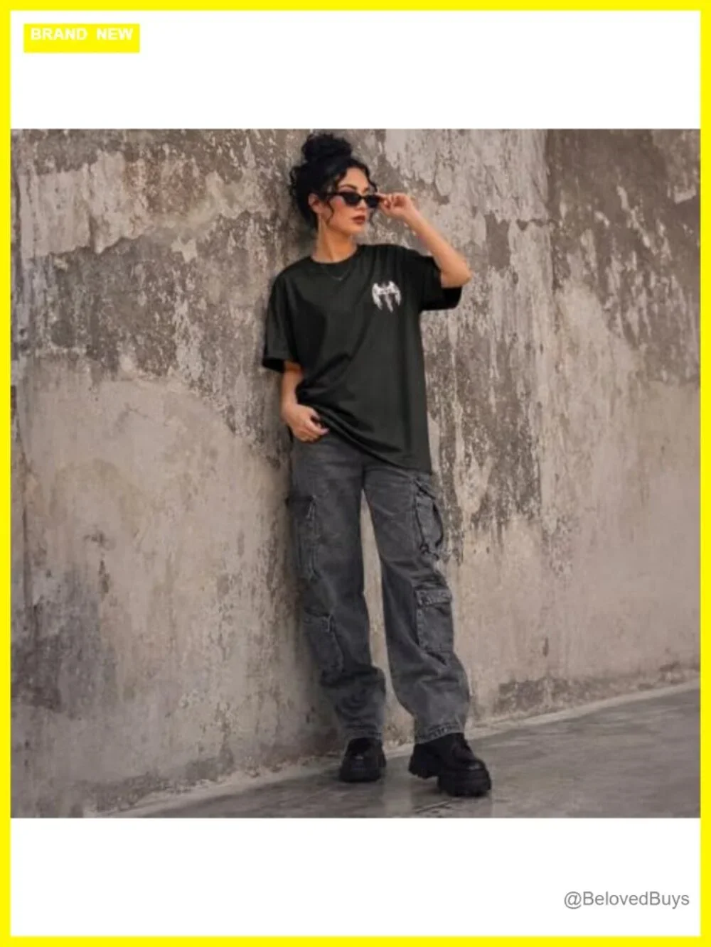 Goth Grunge Graphic Tee Oversized Cotton Short Sleeve Streetwear Top